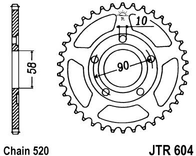 pinion spate (foaie) JTR604.38