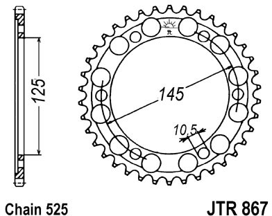 pinion spate (foaie) JTR867.43 - Apasa pe imagine pentru inchidere