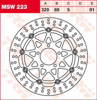 disc frana TRW fata Suzuki GSX-R 600 750 1000 1300 1400 ,TL 1000 - Apasa pe imagine pentru inchidere