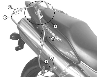 suport genti laterale Givi Honda CB 600 F 2003-2006 - Apasa pe imagine pentru inchidere