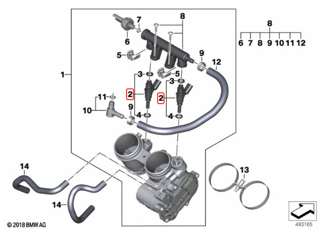 injector original BMW F 750 850 900 injector original BMW F 750 850 900