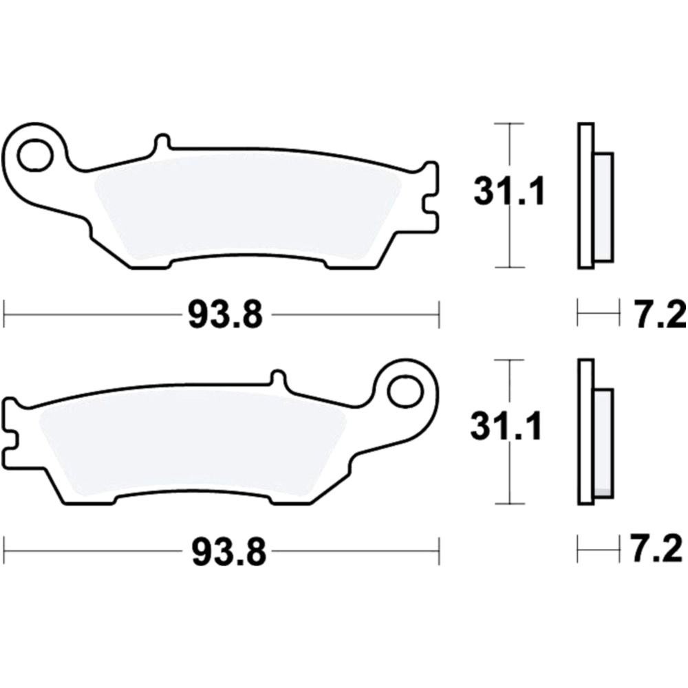 placute frana TRW fata sinter Yamaha WR YZ