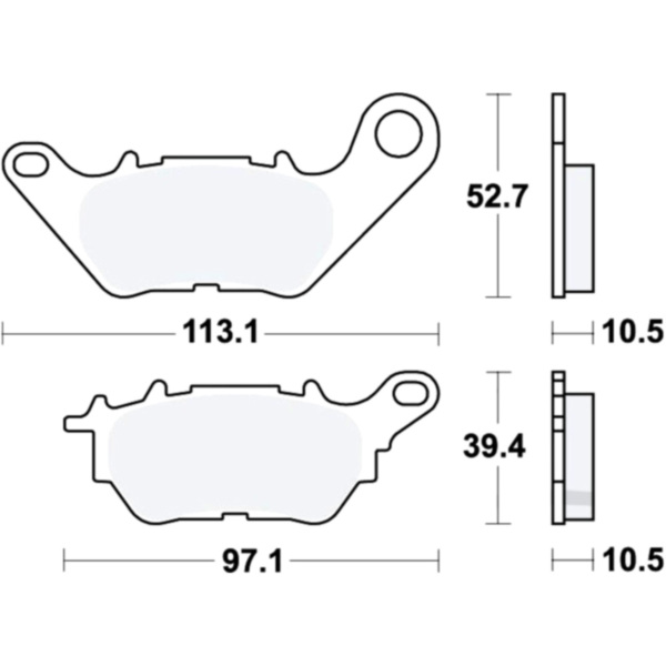 placute frana TRW spate Yamaha MT03, R3