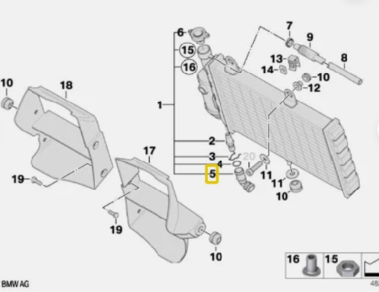 carcasa termostat BMW F 650 CS GS, G 650 X